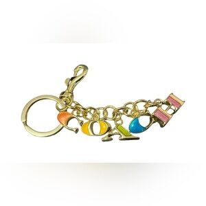 COACH Letters Keychain Charms Designer Style Fashion Accessory